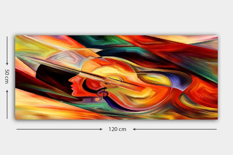 Canvasbilde YTY Abstract & Fractals Flerfarget - 120x50 cm - Innredning - Bilder & kunst - Lerretsbilder