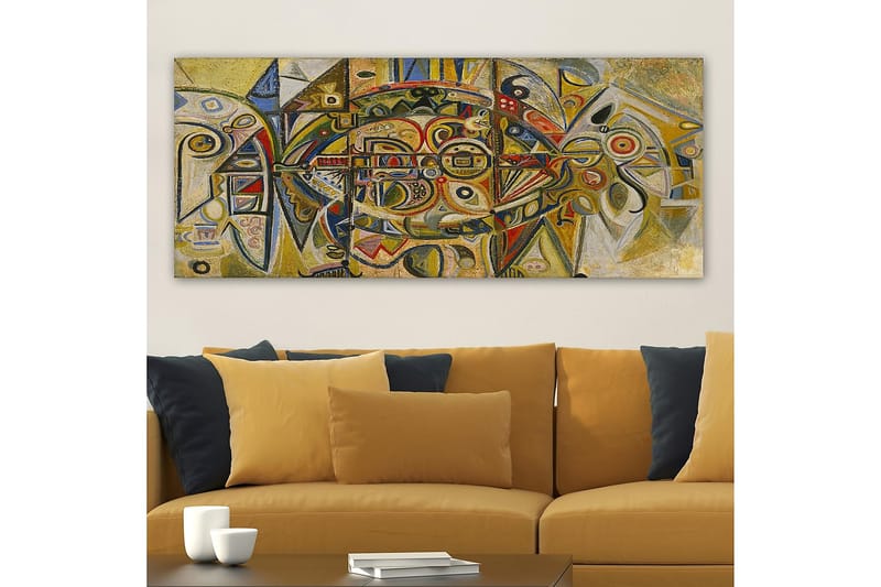 Canvasbilde YTY Abstract & Fractals Flerfarget - 120x50 cm - Innredning - Bilder & kunst - Lerretsbilder