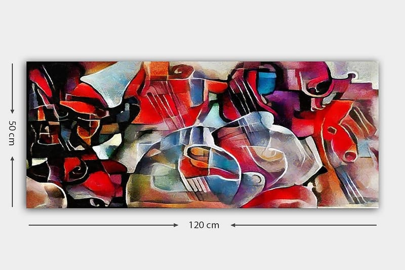 Canvasbilde YTY Abstract & Fractals Flerfarget - 120x50 cm - Innredning - Bilder & kunst - Lerretsbilder