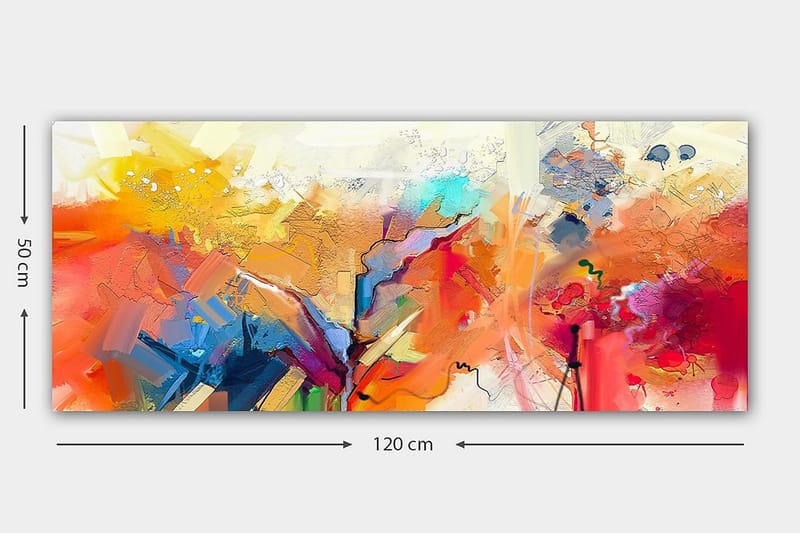 Canvasbilde YTY Abstract & Fractals Flerfarget - 120x50 cm - Innredning - Bilder & kunst - Lerretsbilder