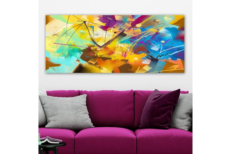 Canvasbilde YTY Abstract & Fractals Flerfarget - 120x50 cm - Innredning - Bilder & kunst - Lerretsbilder