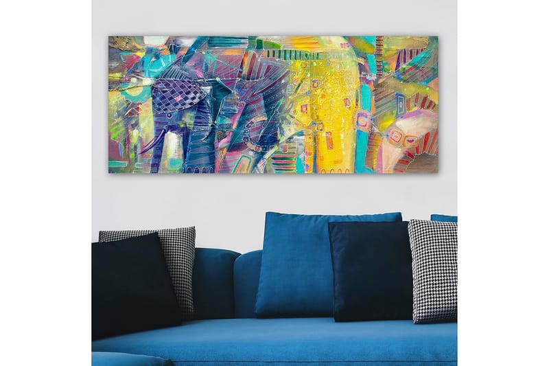 Canvasbilde YTY Abstract & Fractals Flerfarget - 120x50 cm - Innredning - Bilder & kunst - Lerretsbilder