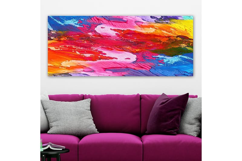 Canvasbilde YTY Abstract & Fractals Flerfarget - 120x50 cm - Innredning - Bilder & kunst - Lerretsbilder