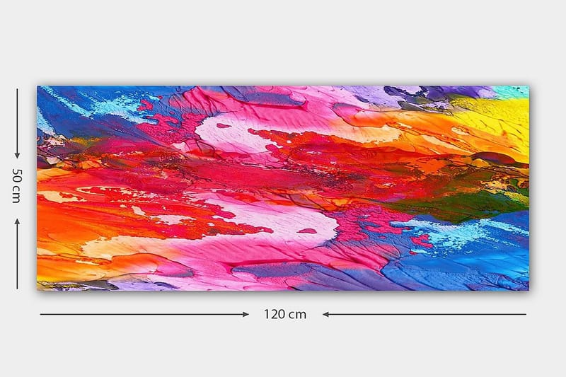 Canvasbilde YTY Abstract & Fractals Flerfarget - 120x50 cm - Innredning - Bilder & kunst - Lerretsbilder