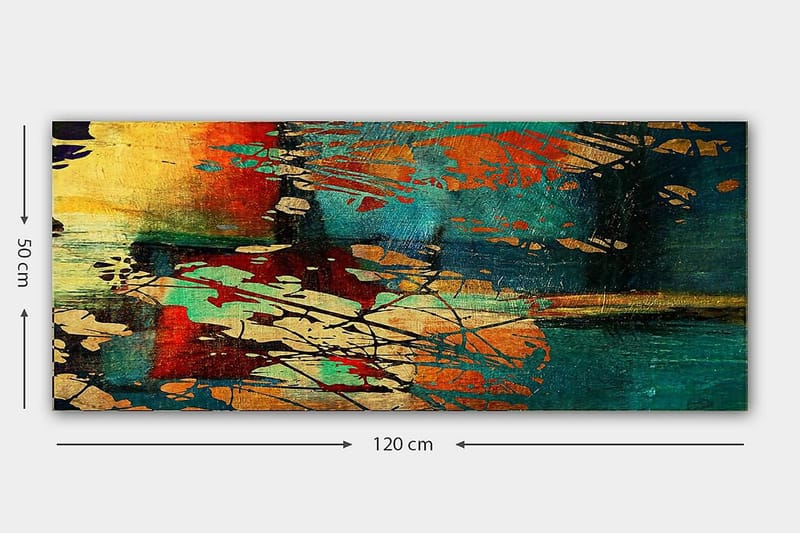 Canvasbilde YTY Abstract & Fractals Flerfarget - 120x50 cm - Innredning - Bilder & kunst - Lerretsbilder