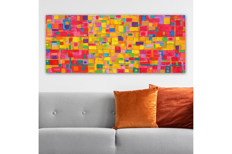 Canvasbilde YTY Abstract & Fractals Flerfarget - 120x50 cm - Innredning - Bilder & kunst - Lerretsbilder