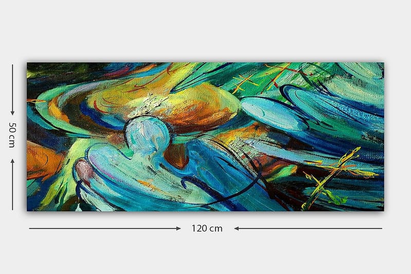 Canvasbilde YTY Abstract & Fractals Flerfarget - 120x50 cm - Innredning - Bilder & kunst - Lerretsbilder