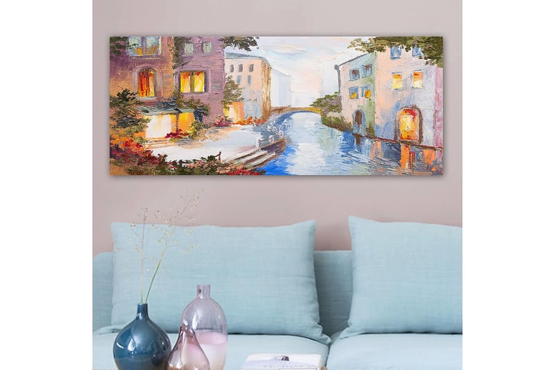 Canvasbilde YTY Buildings & Cityscapes Flerfarget - 120x50 cm - Innredning - Bilder & kunst - Lerretsbilder