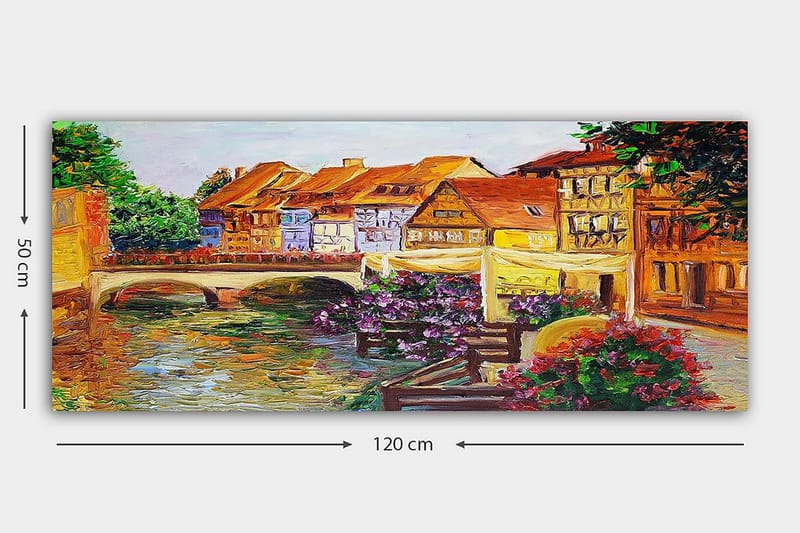 Canvasbilde YTY Buildings & Cityscapes Flerfarget - 120x50 cm - Innredning - Bilder & kunst - Lerretsbilder