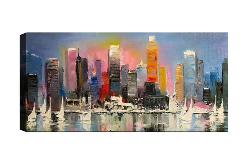 Canvasbilde YTY Cities & Countries Flerfarget - 120x50 cm - Innredning - Bilder & kunst - Lerretsbilder