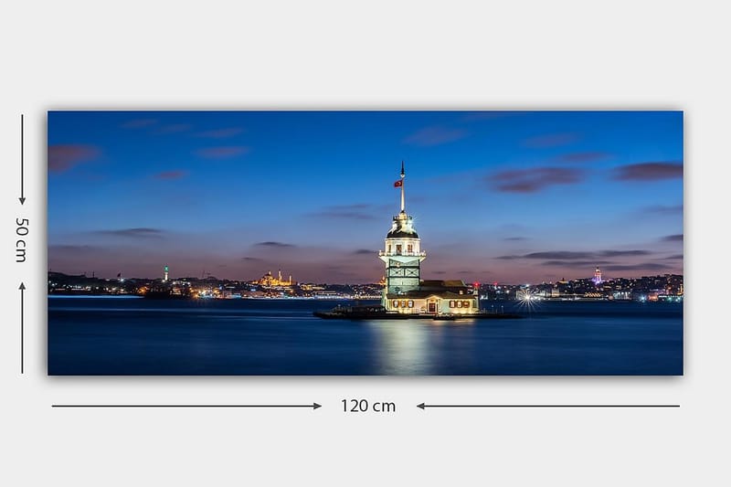 Canvasbilde YTY Cities & Countries Flerfarget - 120x50 cm - Innredning - Bilder & kunst - Lerretsbilder