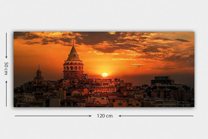 Canvasbilde YTY Cities & Countries Flerfarget - 120x50 cm - Innredning - Bilder & kunst - Lerretsbilder