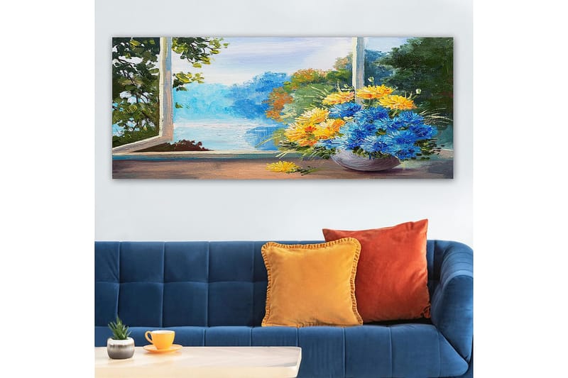 Canvasbilde YTY Floral & Botanical Flerfarget - 120x50 cm - Innredning - Bilder & kunst - Lerretsbilder