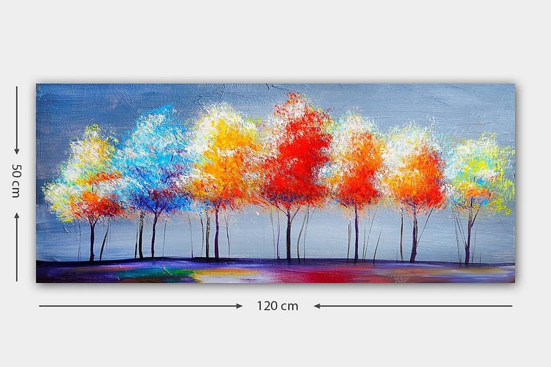 Canvasbilde YTY Floral & Botanical Flerfarget - 120x50 cm - Innredning - Bilder & kunst - Lerretsbilder