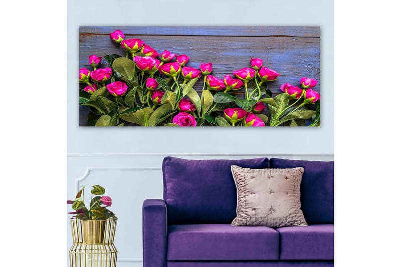 Canvasbilde YTY Floral & Botanical Flerfarget - 120x50 cm - Innredning - Bilder & kunst - Lerretsbilder