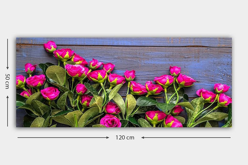 Canvasbilde YTY Floral & Botanical Flerfarget - 120x50 cm - Innredning - Bilder & kunst - Lerretsbilder