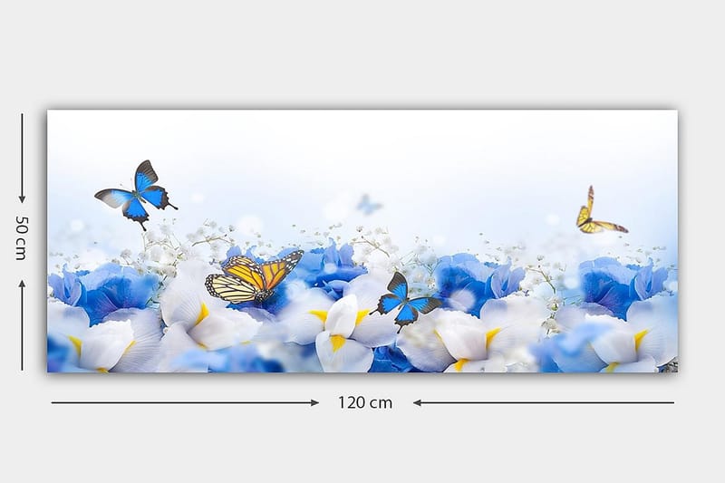 Canvasbilde YTY Floral & Botanical Flerfarget - 120x50 cm - Innredning - Bilder & kunst - Lerretsbilder