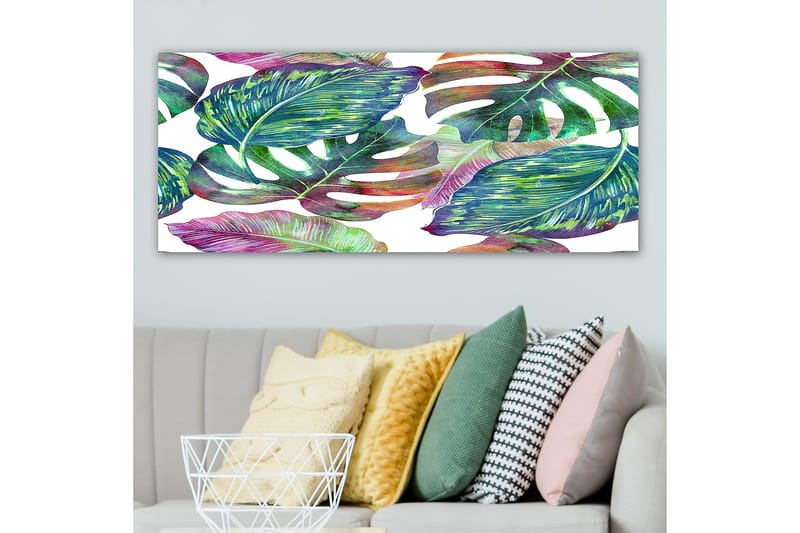 Canvasbilde YTY Floral & Botanical Flerfarget - 120x50 cm - Innredning - Bilder & kunst - Lerretsbilder