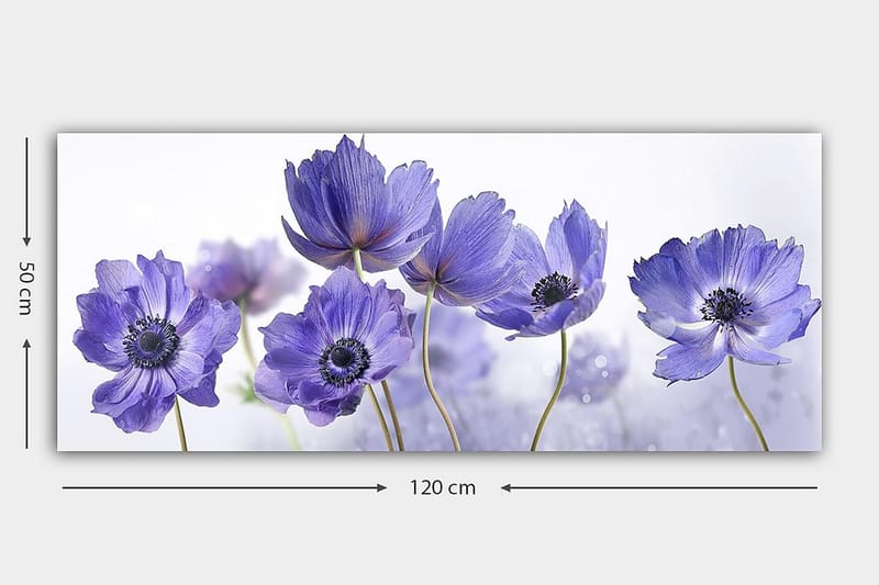 Canvasbilde YTY Floral & Botanical Flerfarget - 120x50 cm - Innredning - Bilder & kunst - Lerretsbilder