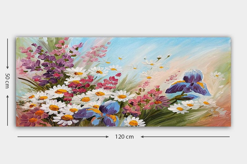 Canvasbilde YTY Floral & Botanical Flerfarget - 120x50 cm - Innredning - Bilder & kunst - Lerretsbilder