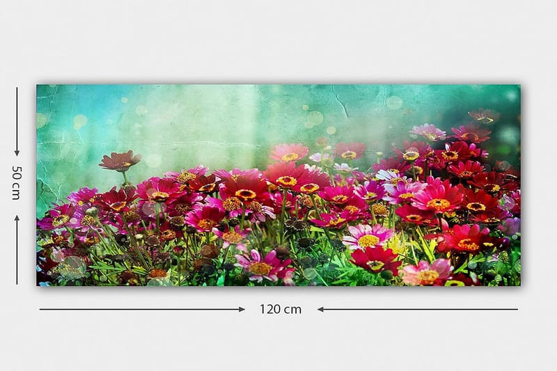 Canvasbilde YTY Floral & Botanical Flerfarget - 120x50 cm - Innredning - Bilder & kunst - Lerretsbilder