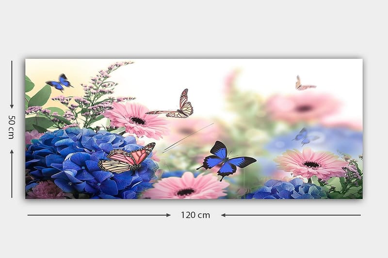 Canvasbilde YTY Floral & Botanical Flerfarget - 120x50 cm - Innredning - Bilder & kunst - Lerretsbilder