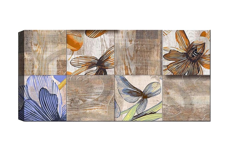 Canvasbilde YTY Floral & Botanical Flerfarget - 120x50 cm - Innredning - Bilder & kunst - Lerretsbilder