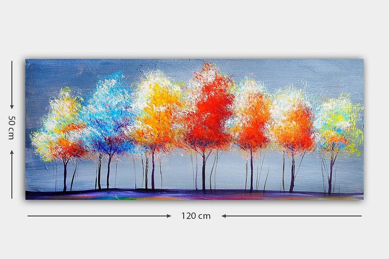 Canvasbilde YTY Floral & Botanical Flerfarget - 120x50 cm - Innredning - Bilder & kunst - Lerretsbilder