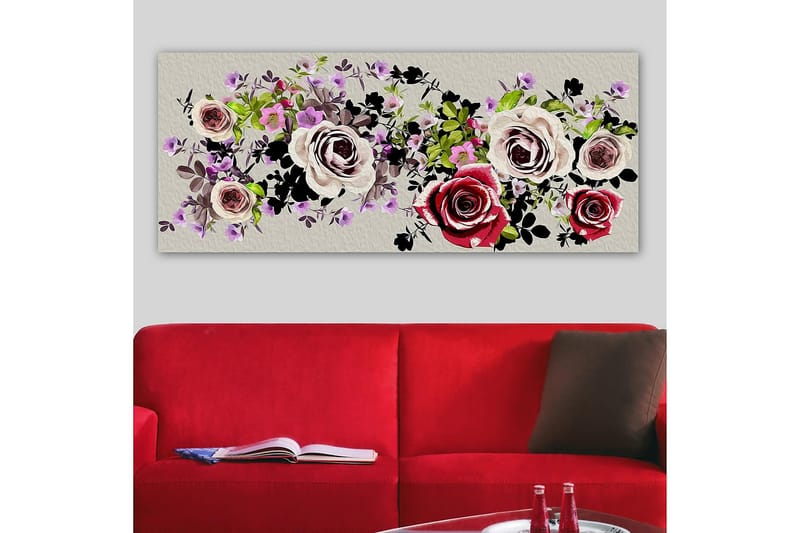 Canvasbilde YTY Floral & Botanical Flerfarget - 120x50 cm - Innredning - Bilder & kunst - Lerretsbilder