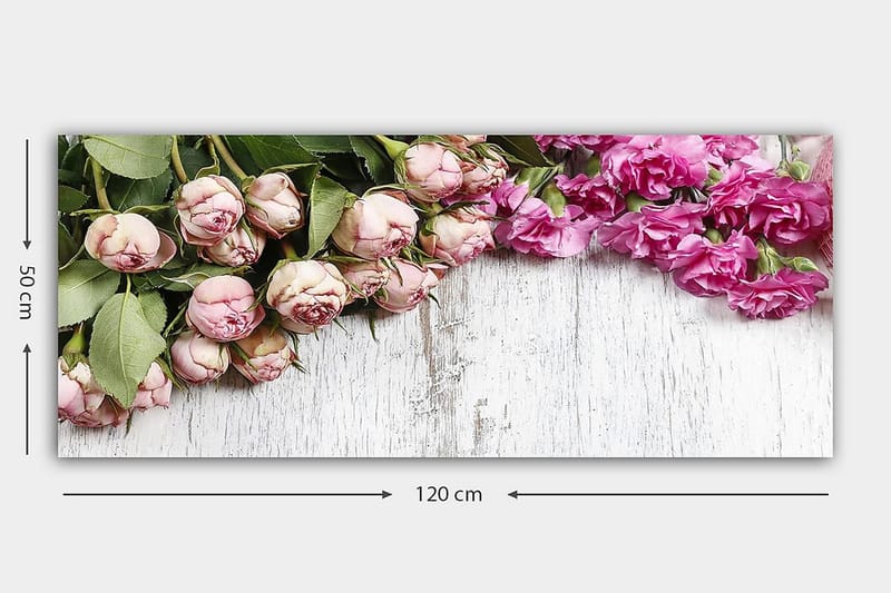 Canvasbilde YTY Floral & Botanical Flerfarget - 120x50 cm - Innredning - Bilder & kunst - Lerretsbilder