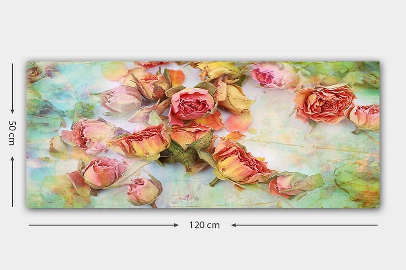 Canvasbilde YTY Floral & Botanical Flerfarget - 120x50 cm - Innredning - Bilder & kunst - Lerretsbilder