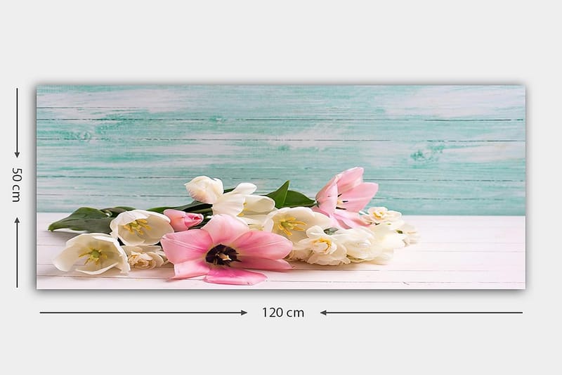 Canvasbilde YTY Floral & Botanical Flerfarget - 120x50 cm - Innredning - Bilder & kunst - Lerretsbilder