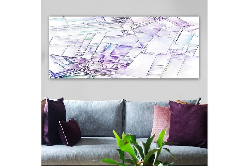 Canvasbilde YTY Geometric Flerfarget - 120x50 cm - Innredning - Bilder & kunst - Lerretsbilder