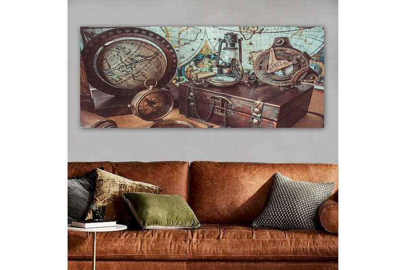 Canvasbilde YTY Map Flerfarget - 120x50 cm - Innredning - Bilder & kunst - Lerretsbilder