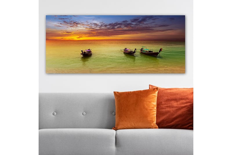 Canvasbilde YTY Nautical & Beach Flerfarget - 120x50 cm - Innredning - Bilder & kunst - Lerretsbilder