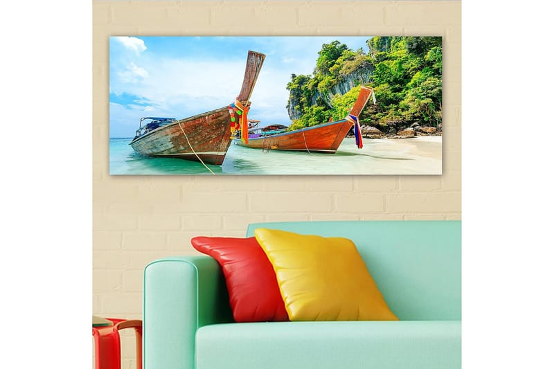 Canvasbilde YTY Nautical & Beach Flerfarget - 120x50 cm - Innredning - Bilder & kunst - Lerretsbilder