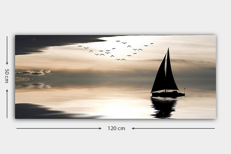 Canvasbilde YTY Nautical & Beach Flerfarget - 120x50 cm - Innredning - Bilder & kunst - Lerretsbilder