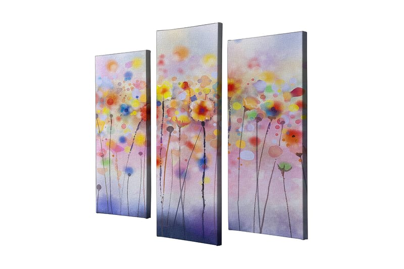 Decorative Canvas Painting (3 Pieces) 45x20 - Innredning - Bilder & kunst - Lerretsbilder