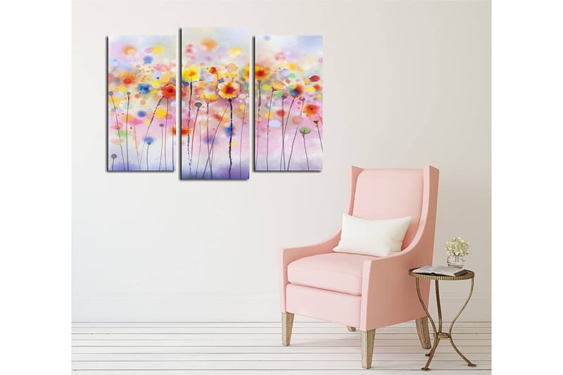 Decorative Canvas Painting (3 Pieces) 45x20 - Innredning - Bilder & kunst - Lerretsbilder