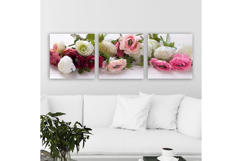 Decorative Canvas Painting (3 Pieces) 30x30 - Innredning - Bilder & kunst - Lerretsbilder