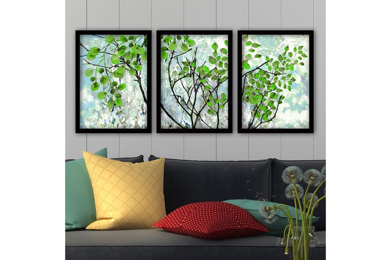 Decorative Framed Painting (3 Pieces) 35x45 - Innredning - Bilder & kunst - Lerretsbilder