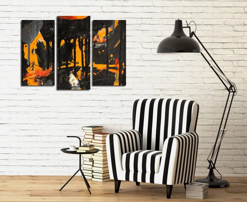 Dekorativ Canvasbilde 3-Deler 45x20 cm - Flerfarget - Innredning - Bilder & kunst - Lerretsbilder