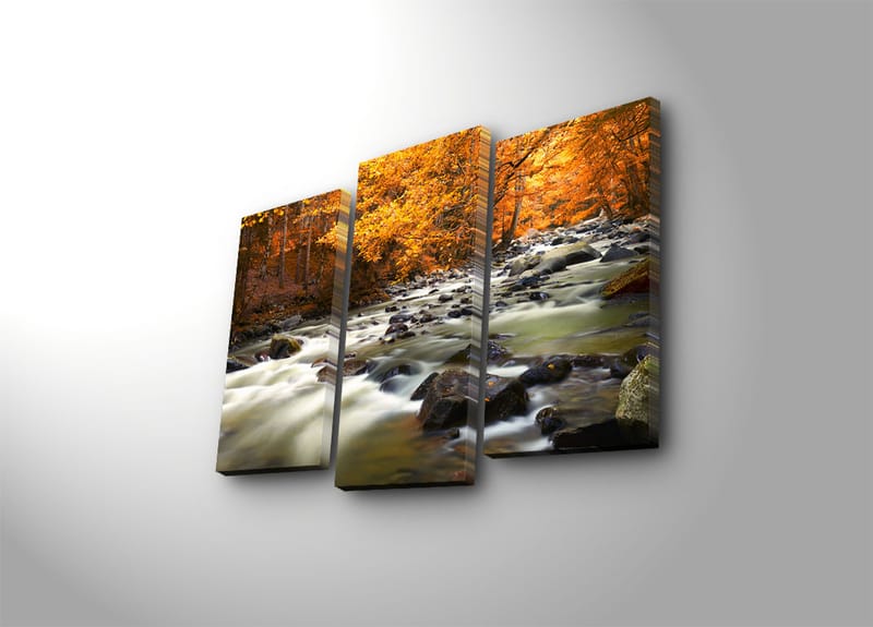 Dekorativ Canvasbilde 3-Deler 45x20 cm - Flerfarget - Innredning - Bilder & kunst - Lerretsbilder