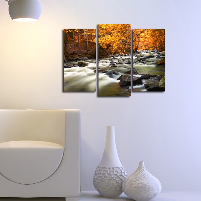 Dekorativ Canvasbilde 3-Deler 45x20 cm - Flerfarget - Innredning - Bilder & kunst - Lerretsbilder