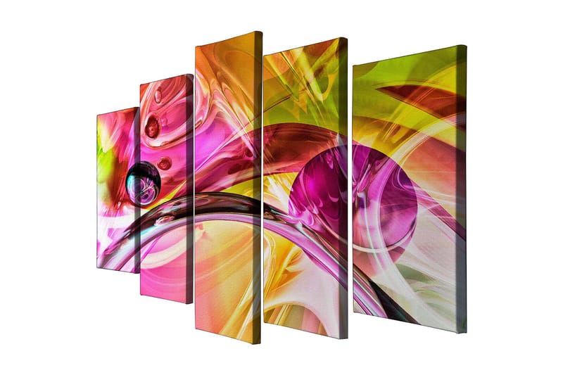 Dekorativ Canvasbilde 5-Deler 70x20 cm - Flerfarget - Innredning - Bilder & kunst - Lerretsbilder