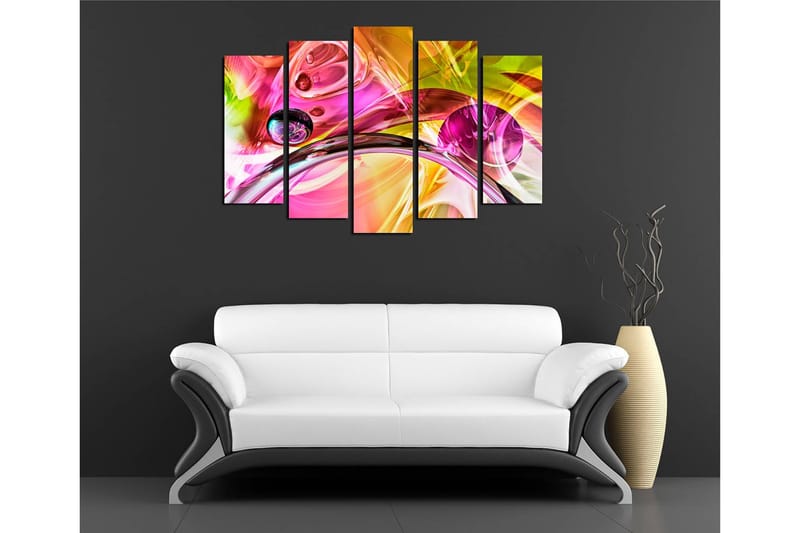 Dekorativ Canvasbilde 5-Deler 70x20 cm - Flerfarget - Innredning - Bilder & kunst - Lerretsbilder