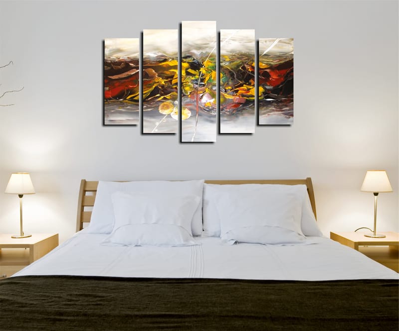 Dekorativ Canvasbilde 5-Deler 70x20 cm - Flerfarget - Innredning - Bilder & kunst - Lerretsbilder