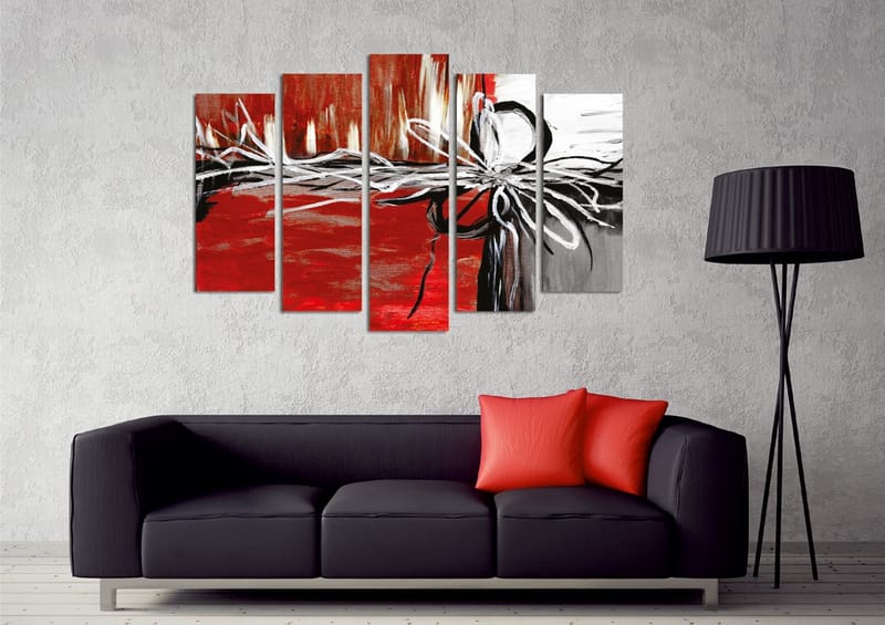 Dekorativ Canvasbilde 5-Deler 70x20 cm - Flerfarget - Innredning - Bilder & kunst - Lerretsbilder