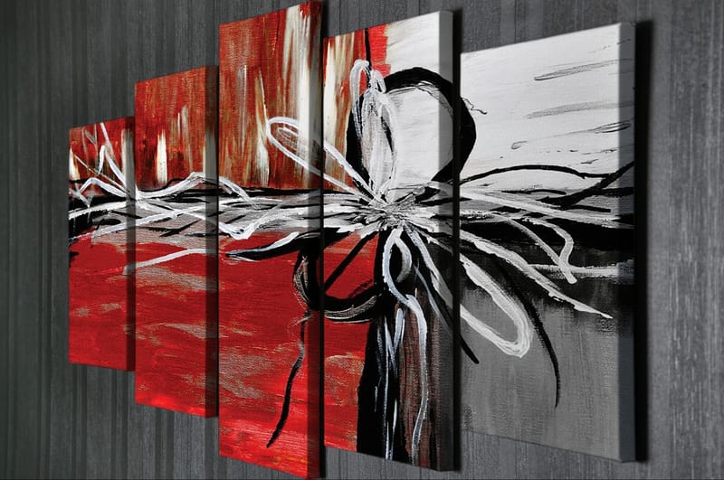 Dekorativ Canvasbilde 5-Deler 70x20 cm - Flerfarget - Innredning - Bilder & kunst - Lerretsbilder