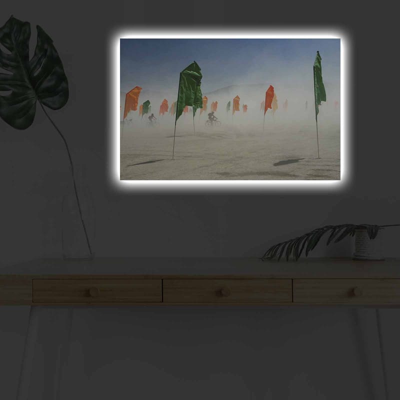 Dekorativ Canvasbilde med LED 45x70 cm - Flerfarget - Innredning - Bilder & kunst - Lerretsbilder